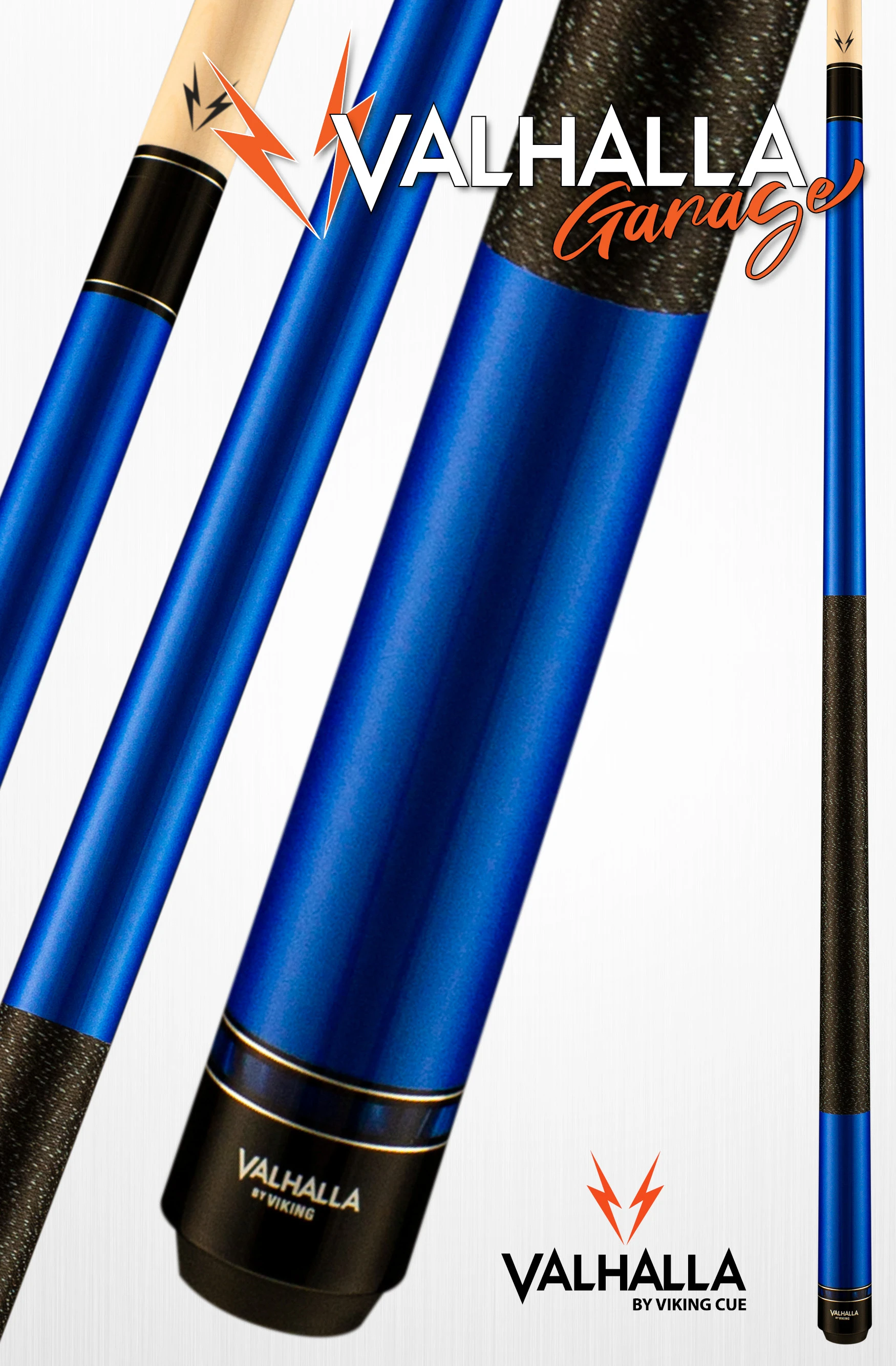 VALHALLA Viking VA214 Billardqueue Aus Ahorn, 13 Mm Spitze, 595 G – In Schwarz-Blaugrün Mit Profi-Taper