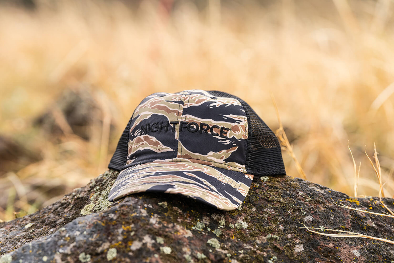 NF Tiger Stripe Unstructured Mesh Back Hat - Nightforce Optics