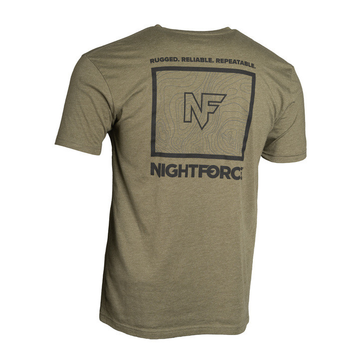 NF Square Topo Logo T-shirt - Nightforce Optics