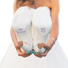 Mis Quince Shoe Stickers for Quinceanera Shoes - Lavender