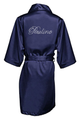 Personalized Rhinestone Embellished Satin Robe