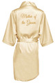 Gold Thread Mother of the Groom Satin Robe 
