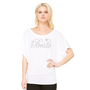 Bride Flowy Dolman Tee with Diamond Ring Accent