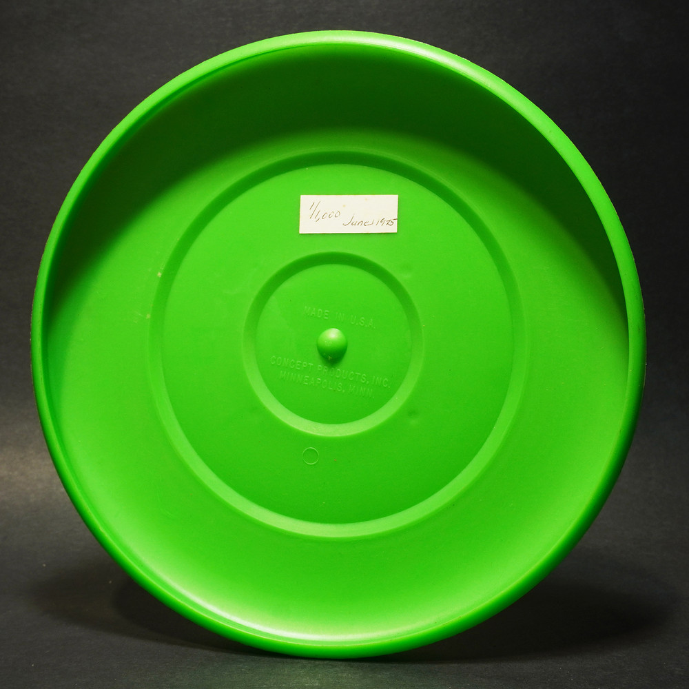 CPI Saucer Tosser  1/1000 label Raised Letters - Green