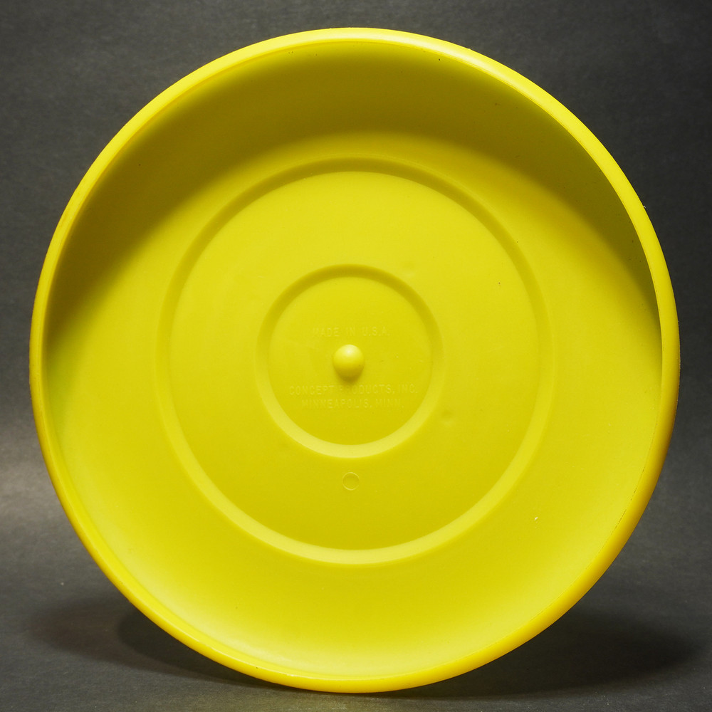 CPI Saucer Tosser Raised Letters - Yellow