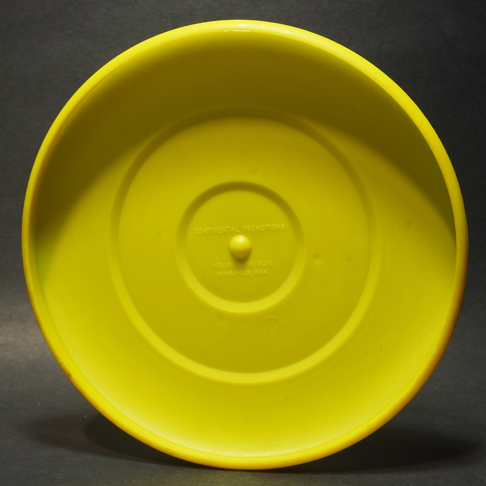 CPI Saucer Tosser Raised Letters - Yellow