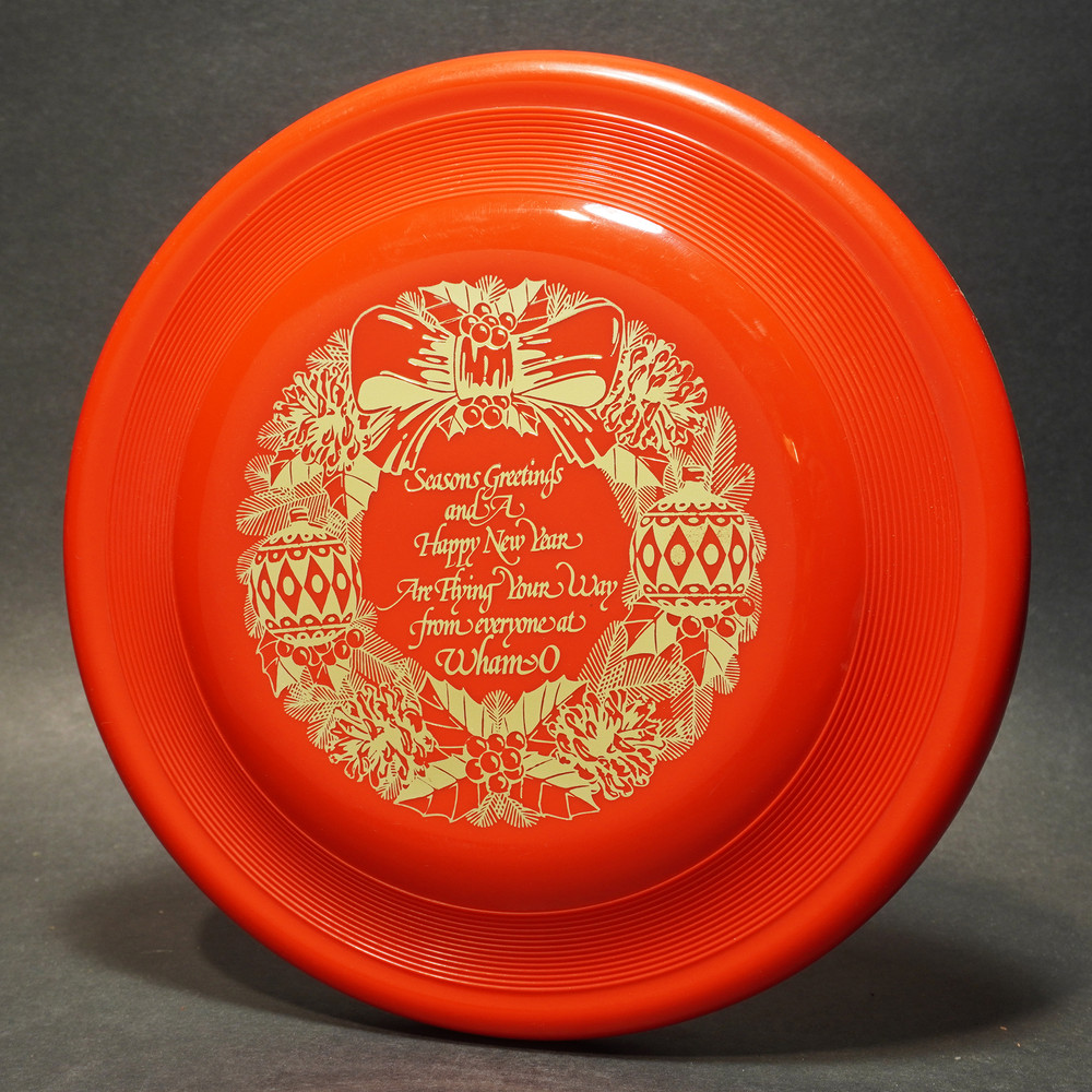 Wham-O Fastback Frisbee (FB 16) Season's Greetings and a Happy New Year Are Flying from Wham-O