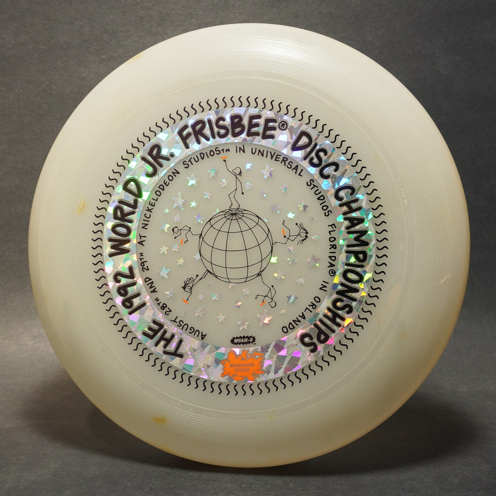 Wham-O World Class Frisbee 82 E Mold w/ 1992 World Juniors Stamp