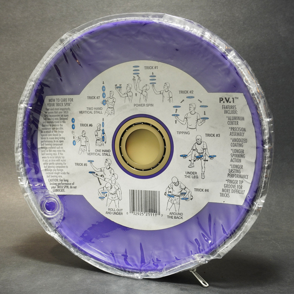 Trick Spin Freestyle Flying Disc "Keeps On Spinning" Packaged Purple