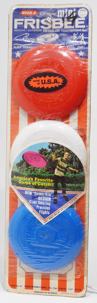 Wham-O Genuine Regular Tournament Mini Frisbee Set of 3