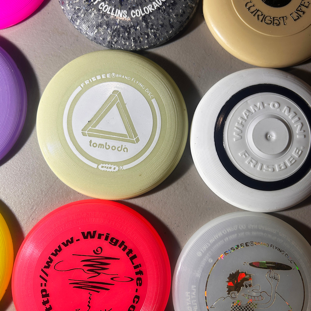 Assorted 9-Pack of Mostly Wham-O  Disc Golf Marker Minis