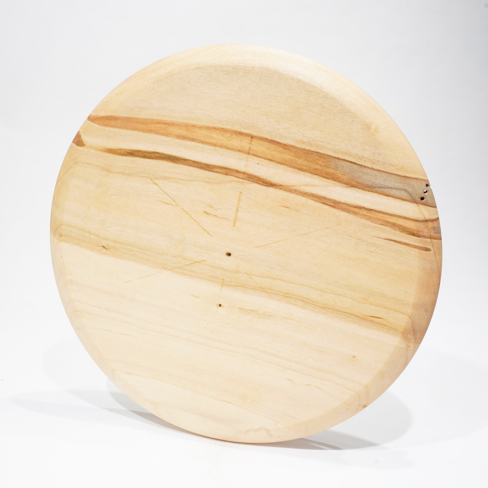 Solid Hard Wood 7" Wormy Maple Disc Golf Shaped Plaque