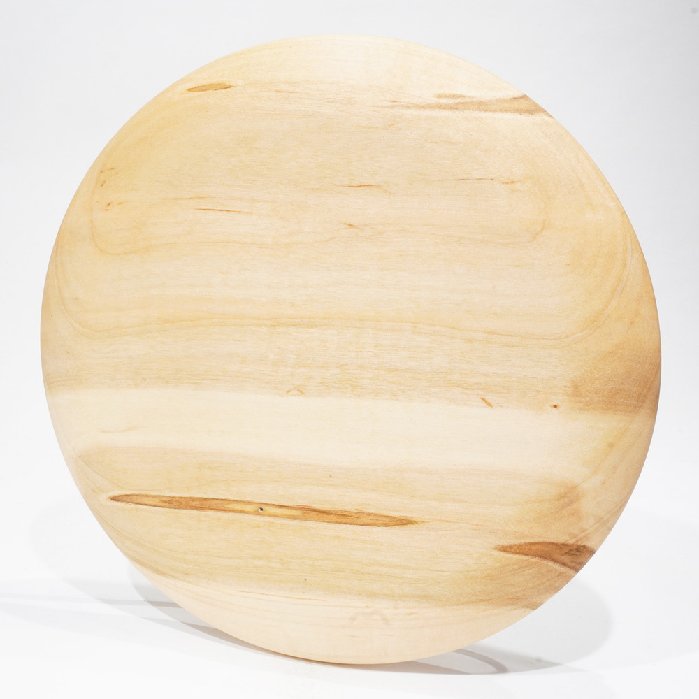 Solid Hard Wood 7" Wormy Maple Disc Golf Shaped Plaque