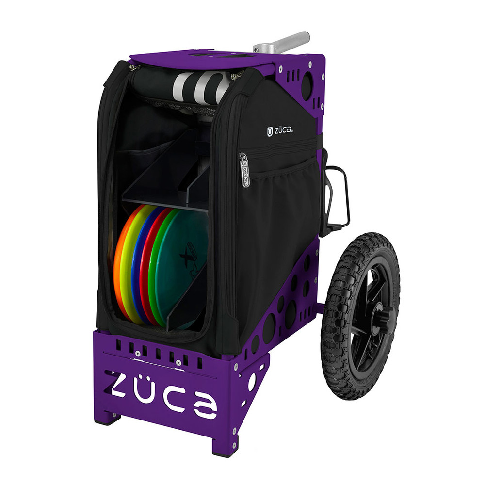 ZUCA ALL TERRAIN DISC GOLF CART - Onyx/Purple Frame