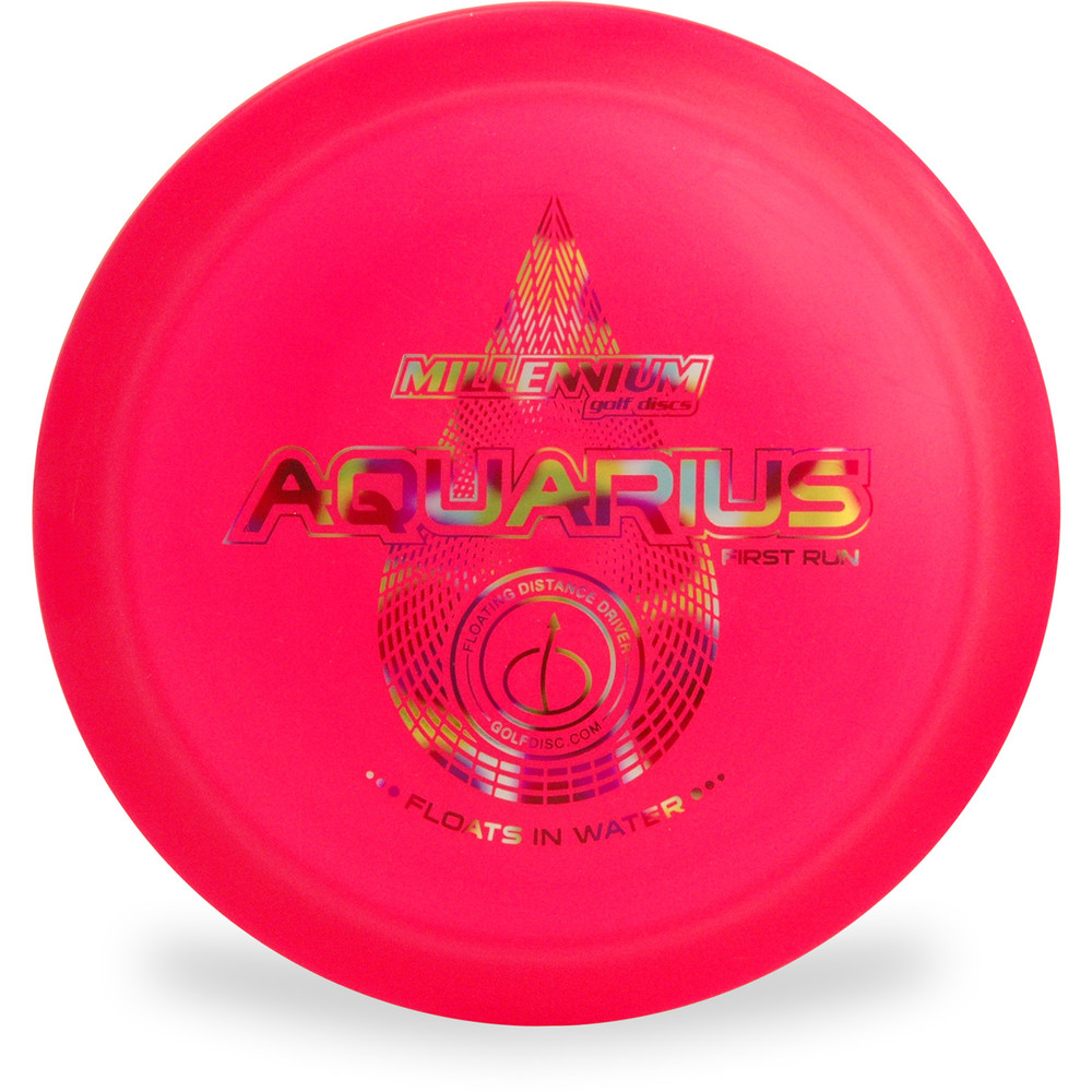 Millenium AQUARIUS Floating Disc Golf Driver Top View Hot Pink
