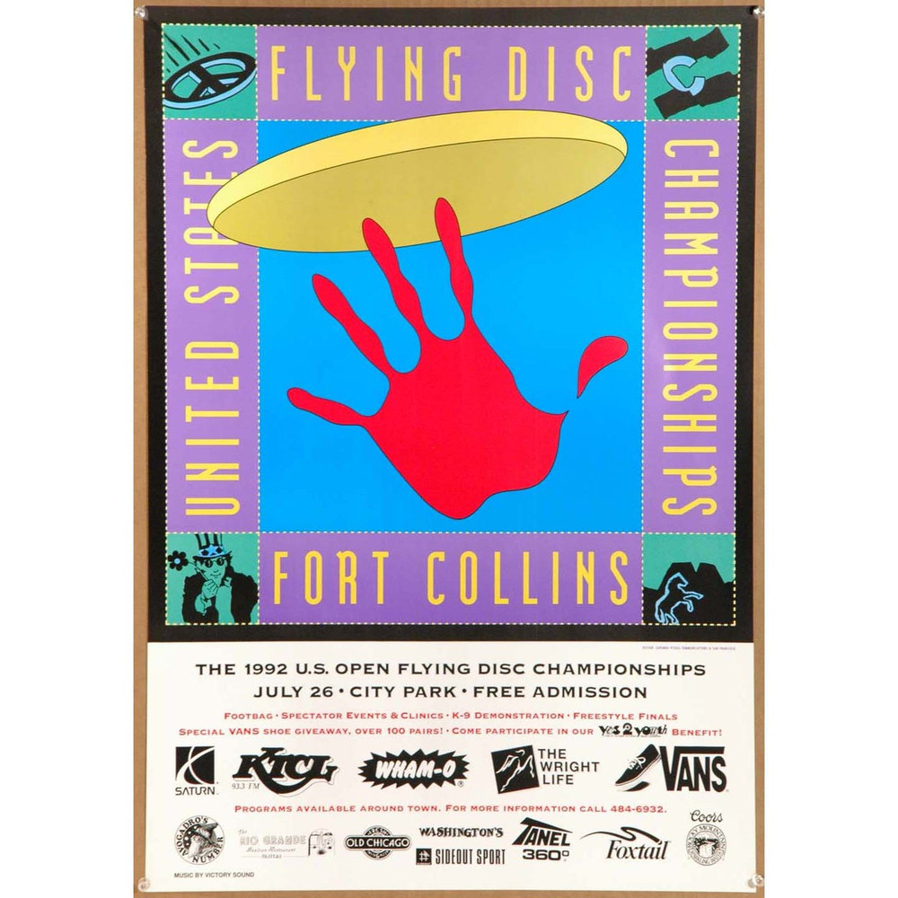 1992 US Open Flying Disc Championships Poster