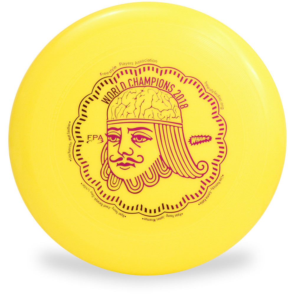 WHAM-O 100 MOLD FRISBEE - CUSTOM FPA 2019 DESIGN yellow