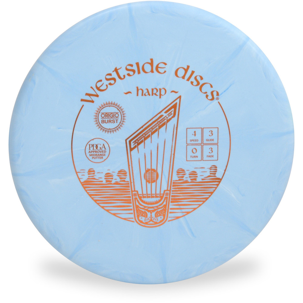 WESTSIDE ORIGIO BURST HARP DISC GOLF MID-RANGE - front view blue