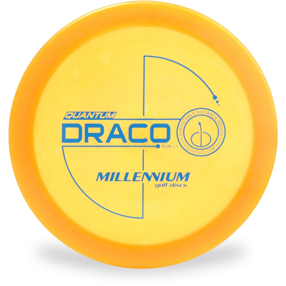 Millennium QUANTUM DRACO Driver Golf Disc Yellow Top View