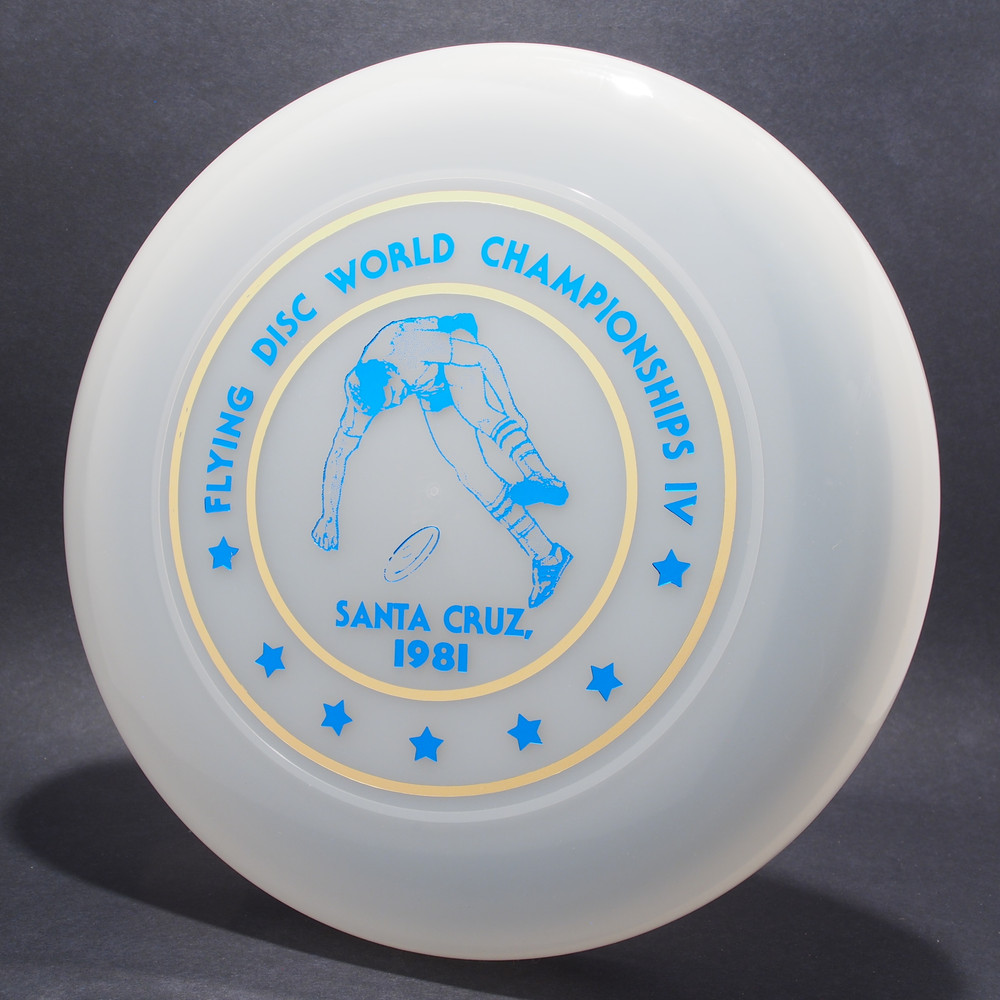 Flying Disc World Championships IV '81 SCCA Clear w/ Blue and Gold Foil