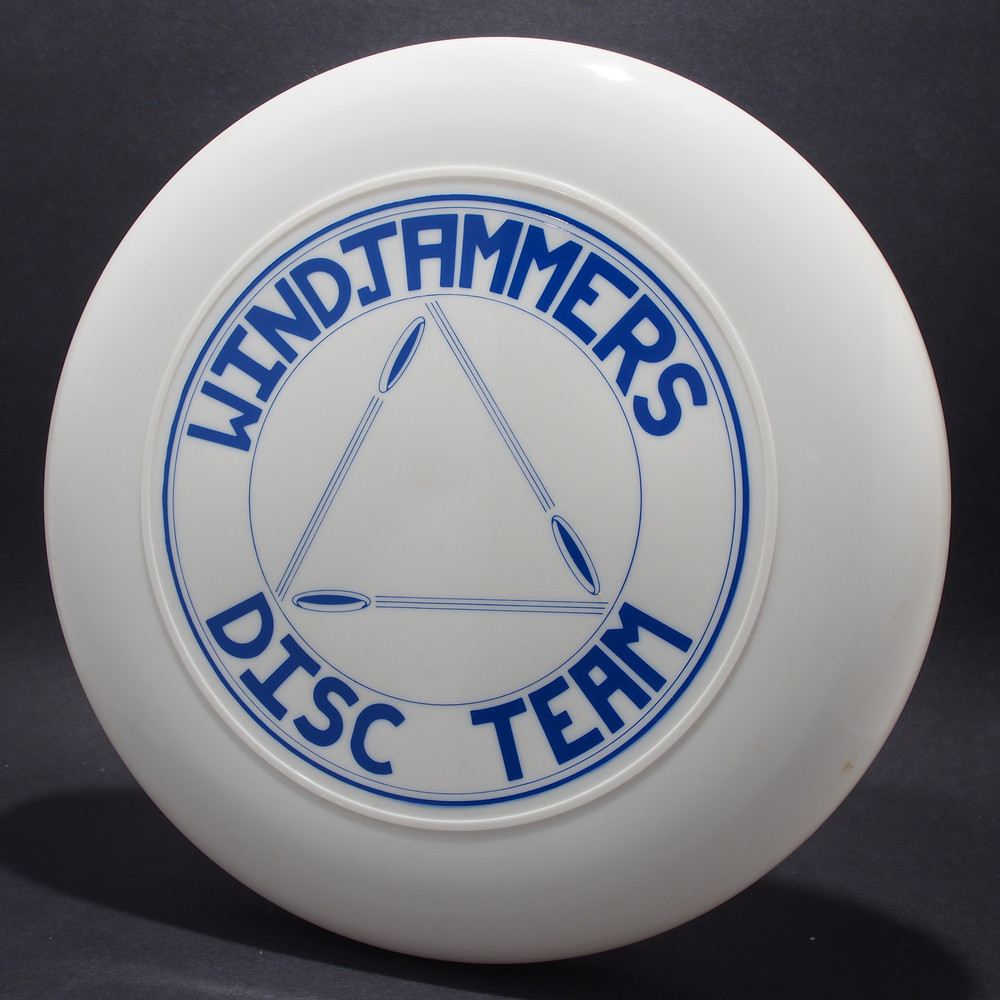 Sky-Styler Windjammers Disc Team White w/ Blue Matte, no signatures - T80 - Top View