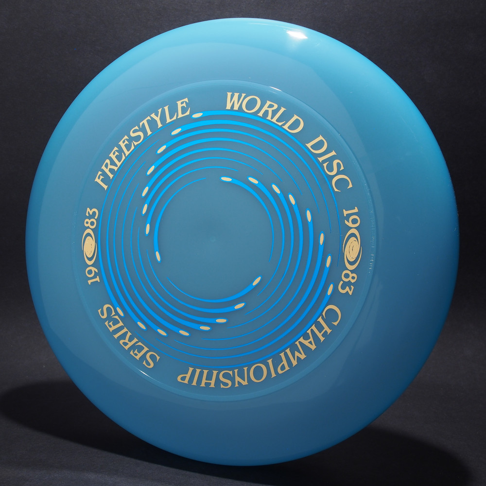 Sky-Styler 1983 Freestyle World Disc Champioship Series Blue w/ Metallic Blue and Gold - T80 - Top View