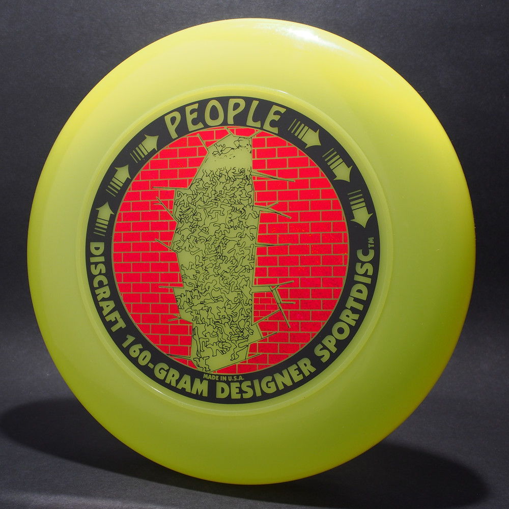 Sky-Styler Discraft People Bright Yellow w/ Metallic Red Brick and Black Matte People - T90 - Top View