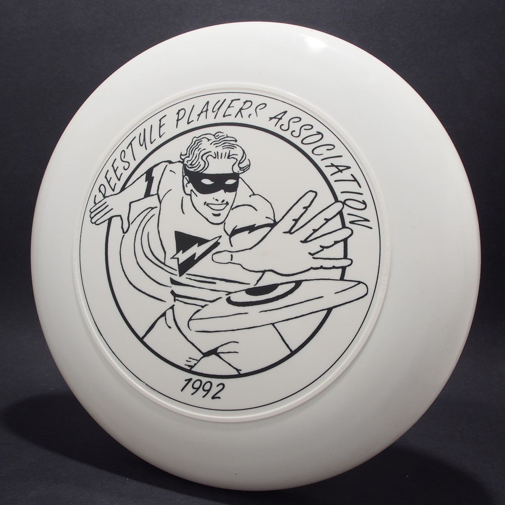 Sky-Styler 1992 FPA Freestyle Players Association Tour Disc White w/ Black Matte - T80 - Top View