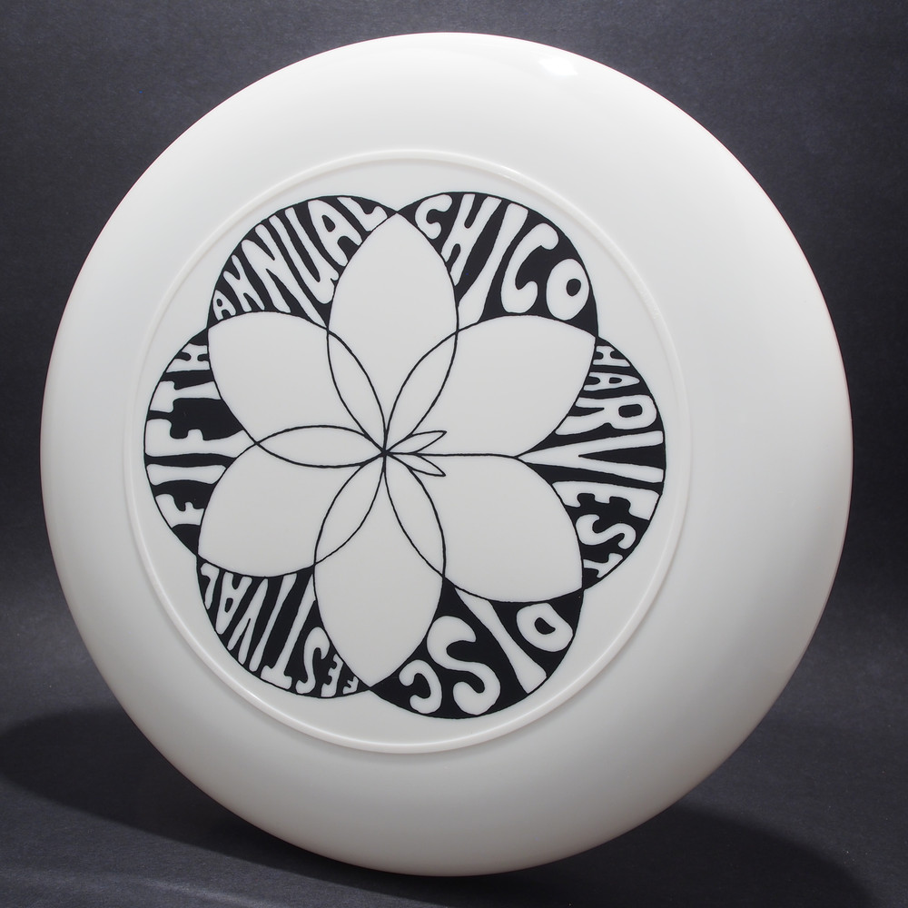 Sky-Styler Fifth Annual Chico Harvest Disc Festival White w/ Black Matte - T80 - Top View