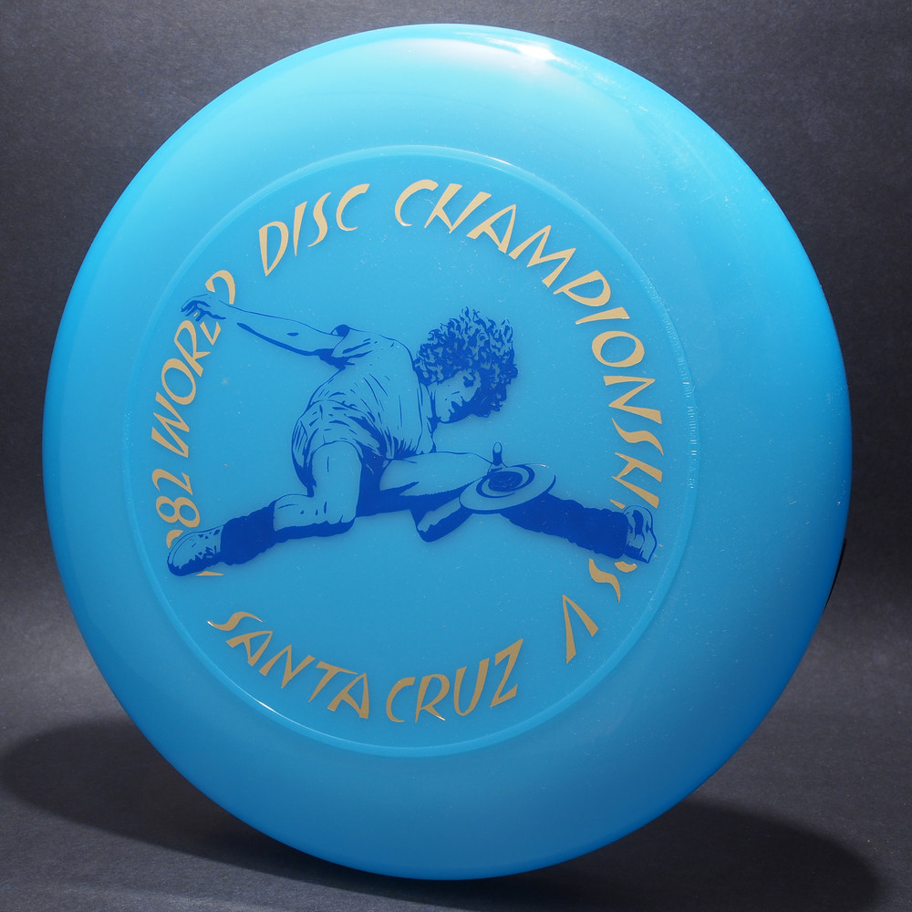 Sky-Styler 1982 World Disc Championships V Santa Cruz Blue w/ Metallic Gold and Blue Matte - T80 - Top View