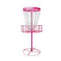Discraft CHAINSTAR LITE Basket for Disc Golf - pink version - shows entire basket with portable base