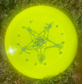 Discraft SKY-STYLER FREESTYLE DISC - GRATEFUL DISC Frisbee Freestyle Top View Yellow