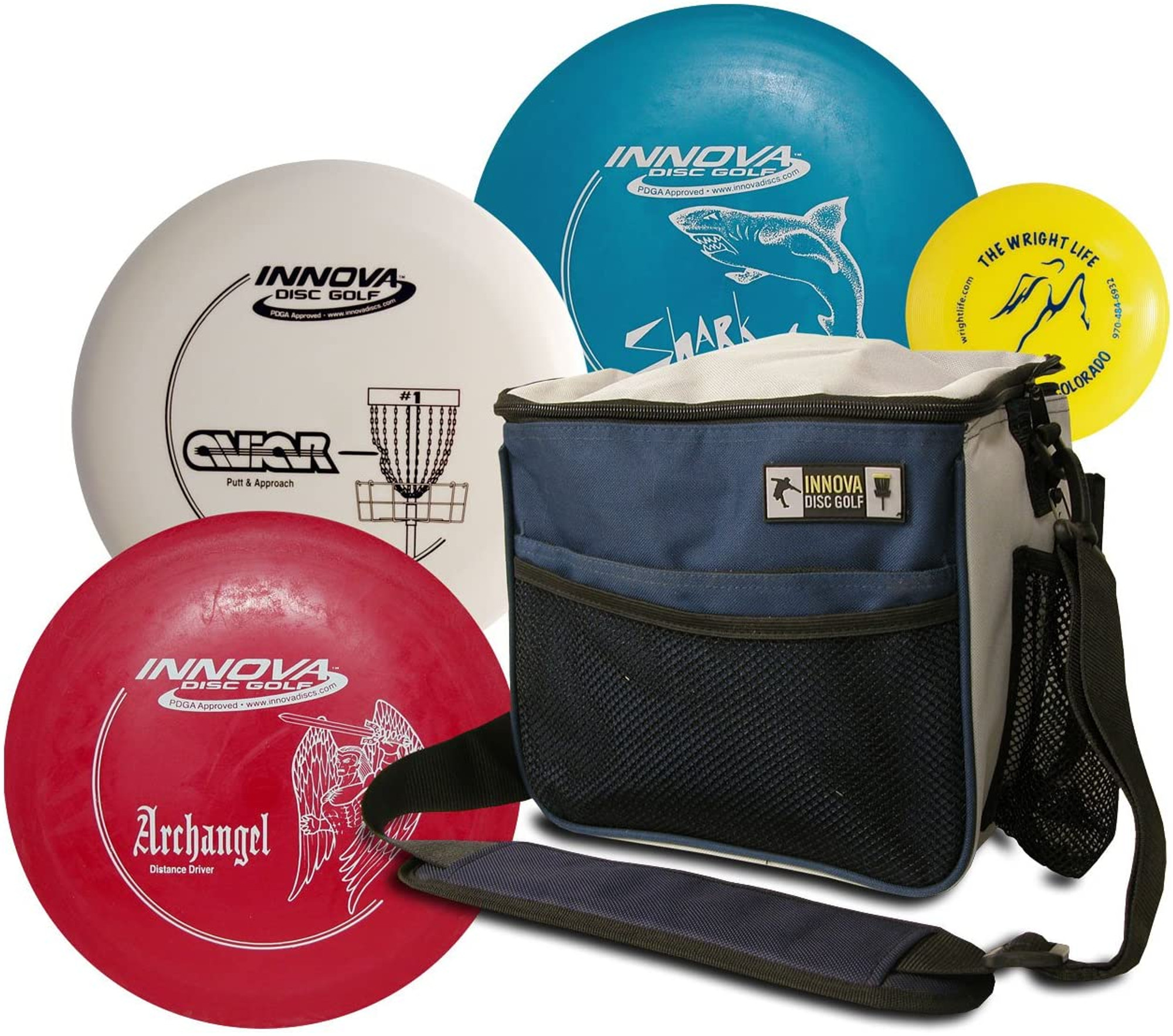 Trademark Innovations Disc Golf Set with Disc Golf Bag, 9 Discs