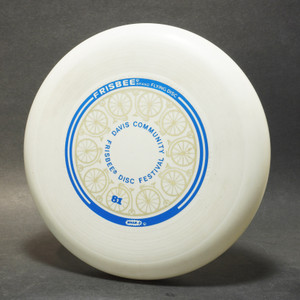 Wham-O Frisbee (100 D mold) Davis Community Frisbee Disc Festival
