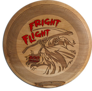 Wood Engraved Ultimate Frisbee Trophy / Award