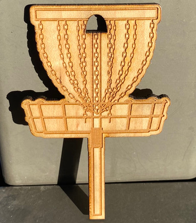 Wooden Disc Golf Ornament