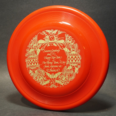 Wham-O Fastback Frisbee (FB 16) Season's Greetings and a Happy New Year Are Flying from Wham-O