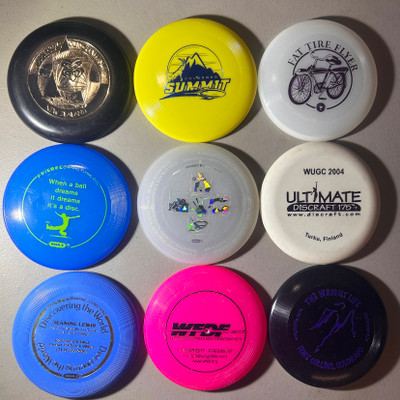 Assorted 9-Pack of Various Manufacturers Disc Golf Marker Discs