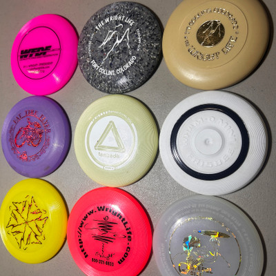 Assorted 9-Pack of Mostly Wham-O  Disc Golf Marker Minis