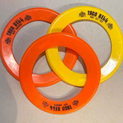 Whiz Rings Taco Bell Hot Saucer Set of 3
