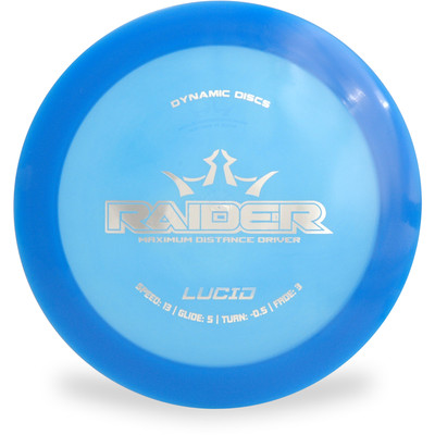 Dynamic Discs Lucid Raider Distance Driver Blue Top View