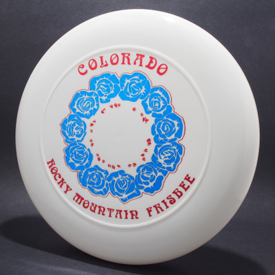 Sky-Styler Colorado RM Frisbee Roses White w/ Blue Foil Roses and Red Foil