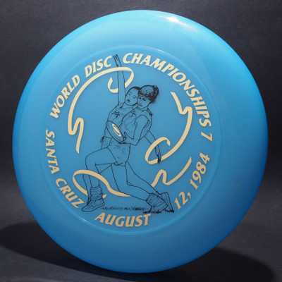 Sky-Styler 1984 World Disc Championships 7 Santa Cruz Blue w/ Metallic Gold and Black Matte - T80 - Top View