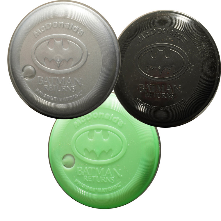 Wham-O McDonald's Batman Returns Frisbee Batdisc - Set of 3