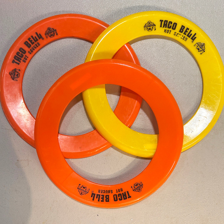 Whiz Rings Taco Bell Hot Saucer Set of 3
