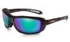 Wiley X Wave in Gloss Demi with Polarized Emerald Mirror Lens