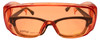Calabria 1003 Anti Splash Safety Glasses Fitover with UV PROTECTION IN ORANGE
