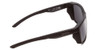 Side View of Smith Longfin Elite Unisex Wrap Designer Sunglasses Matte Black/Gray Smoke 59 mm