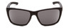 Front View of Smith Longfin Elite Wrap Designer Sunglasses in Black/Polarized Gray Smoke 59 mm