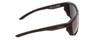 Side View of Smith Longfin Elite Wrap Designer Sunglasses in Black/Polarized Gray Smoke 59 mm